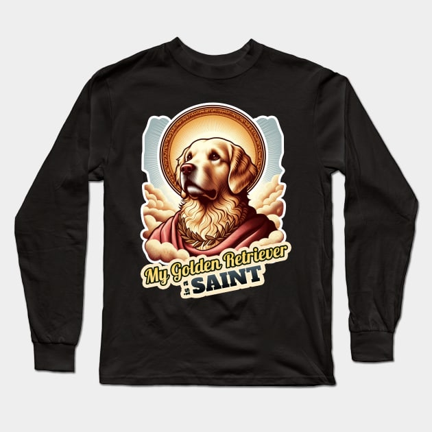 Golden Retriever Saint 2 Long Sleeve T-Shirt by k9-tee